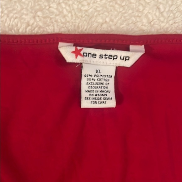 One Step Ahead Red Embellished Bell Sleeve Top - Picture 2 of 4